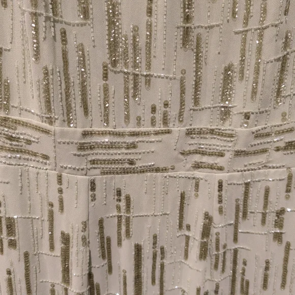 NWT Mac Duggal Beaded Sleeveless Midi Dress Saffron Size 0 Sage #93597 - Picture 7 of 9